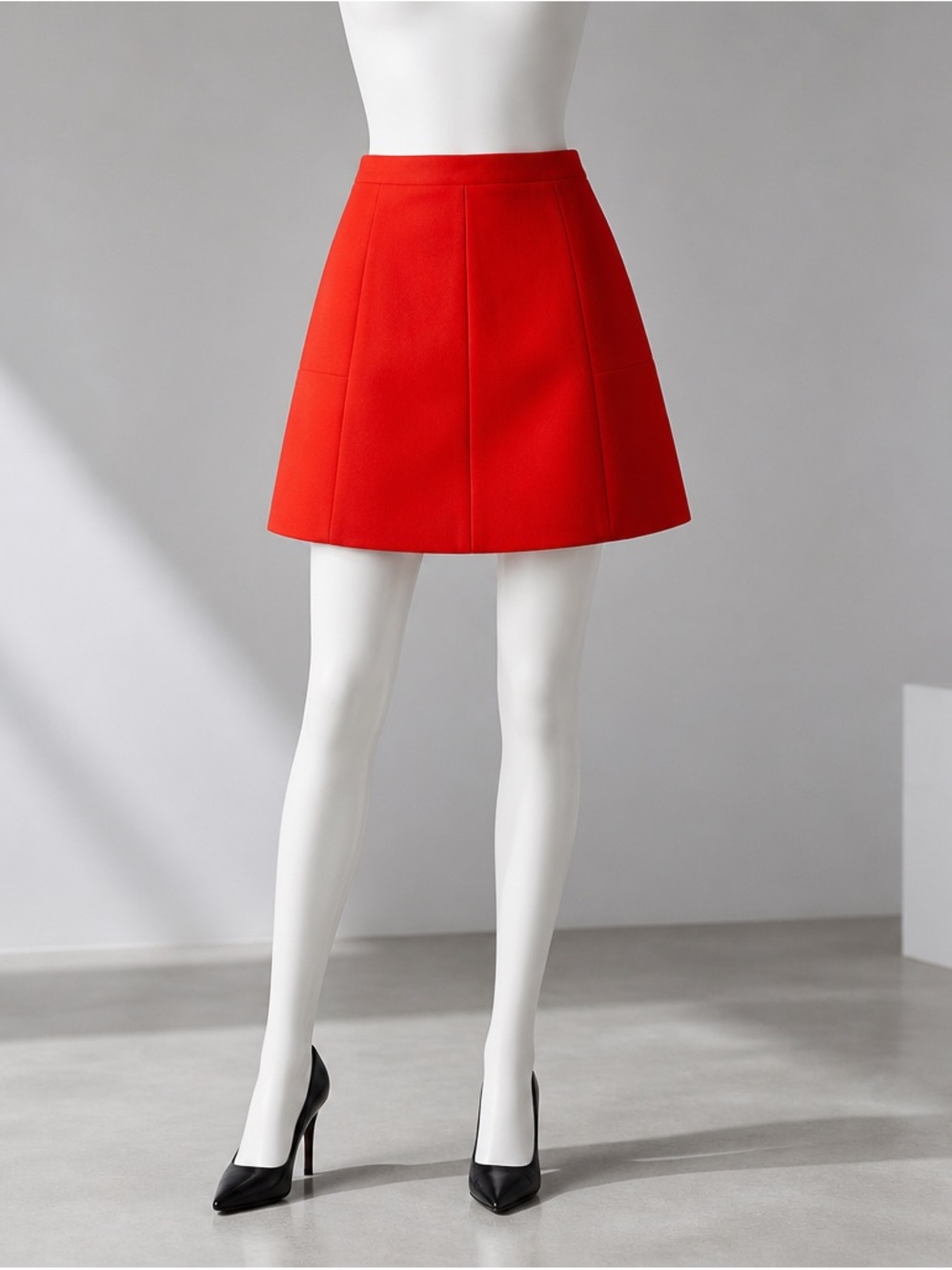 J. Crew Bold Red A-Line Mini Skirt